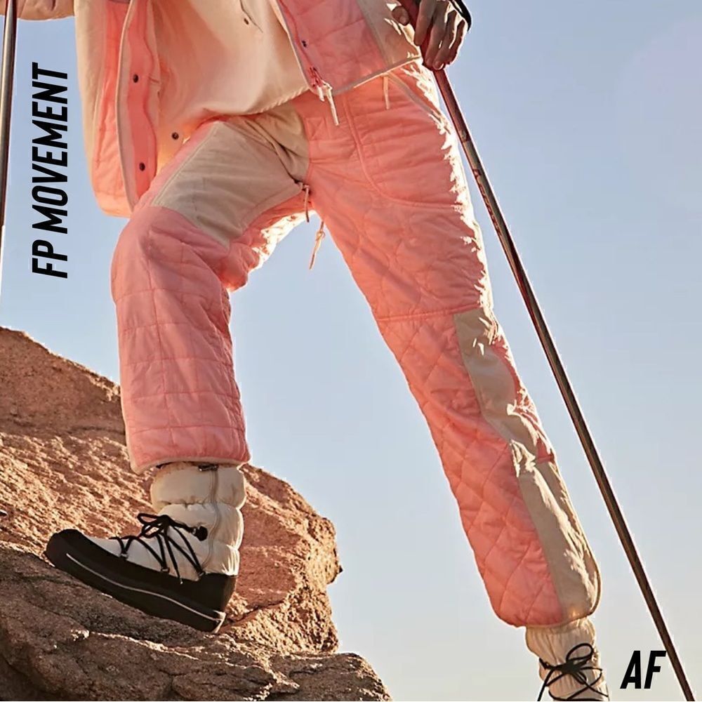 FREE PEOPLE SUNRISE SKI PANTS PINK COMBO NWT SIZES